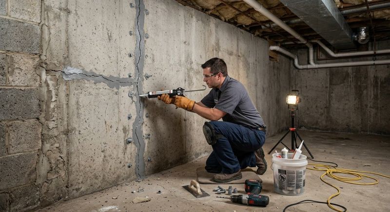 Basement Crack Repair in Anoka County, MN