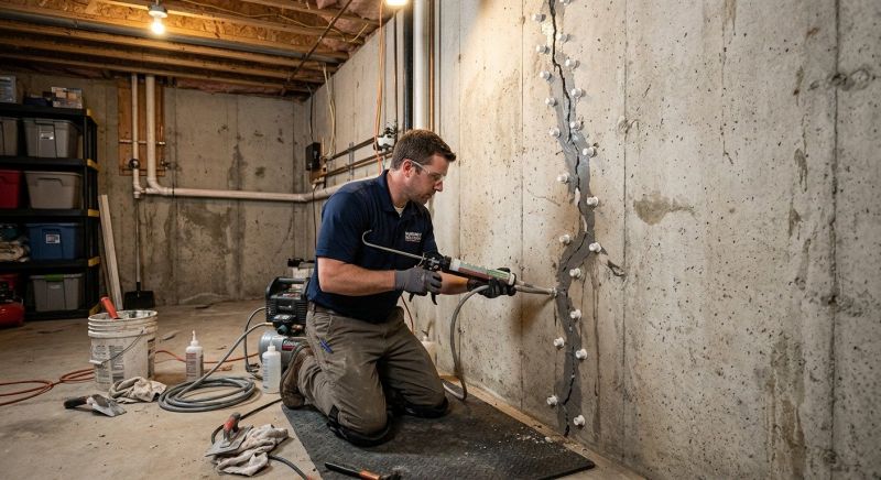 Basement Crack Repair in Anoka County, MN