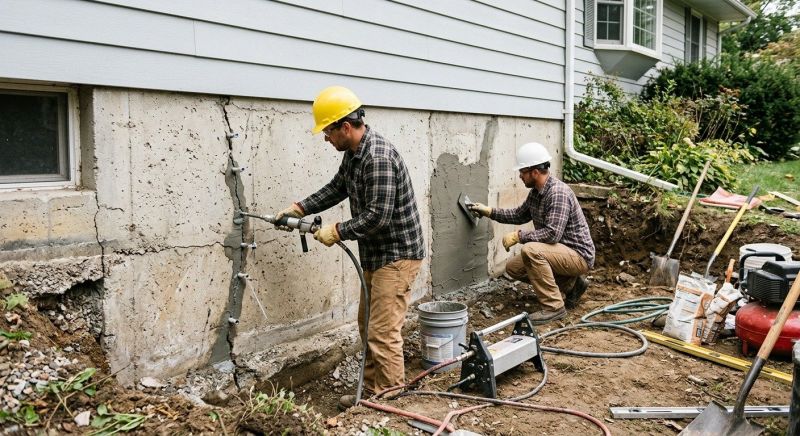 Cracked Foundation Repair in Forest Lake, MN