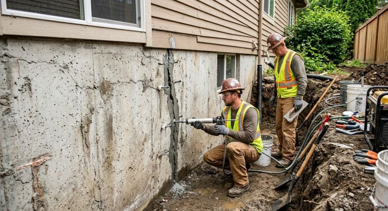 Cracked Foundation Repair in Anoka County, MN
