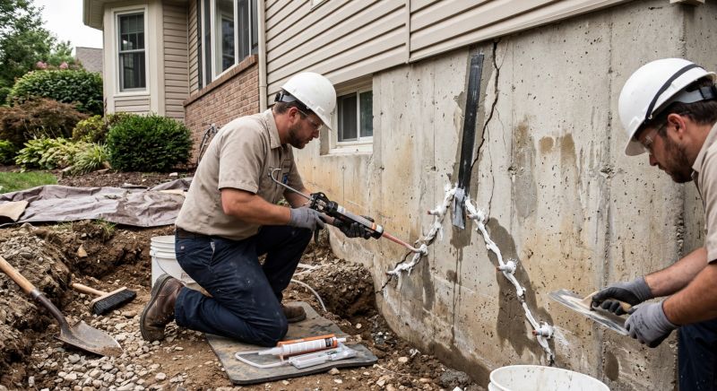 Cracked Foundation Repair in Monticello, MN