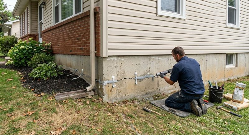 Cracked Foundation Repair in Princeton, MN