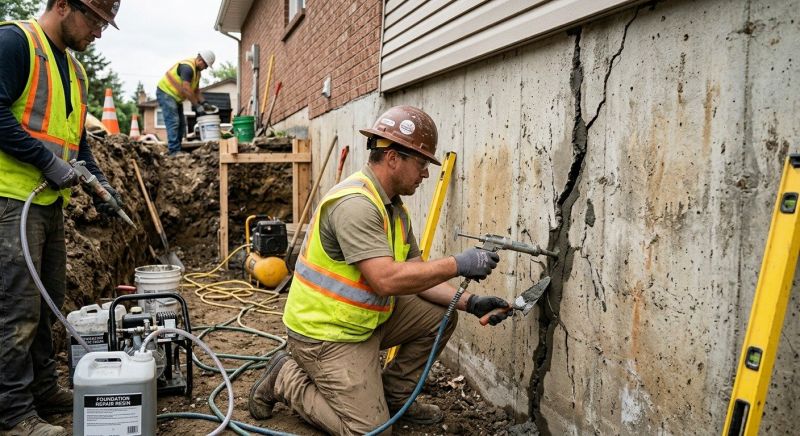Cracked Foundation Repair in Wayzata, MN