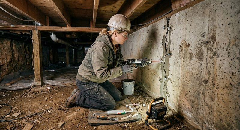 Crawlspace Foundation Repair in Hugo, MN