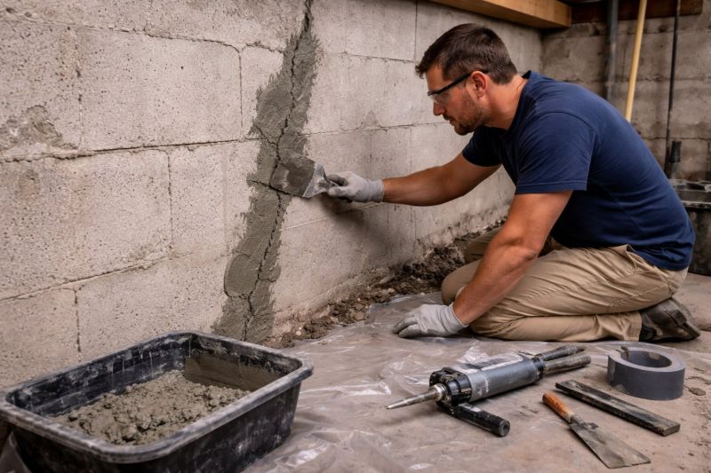 Foundation Crack Repair in Hugo, MN