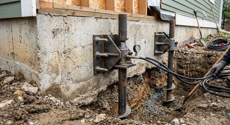 Foundation Pier Leveling in Anoka County, MN