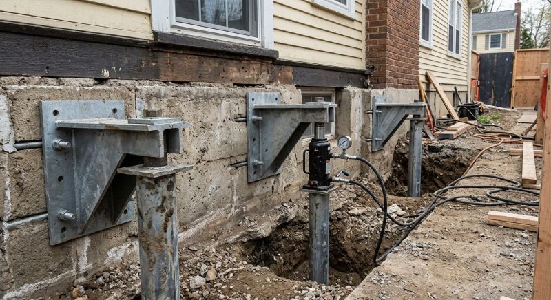 Foundation Pier Leveling in Anoka County, MN