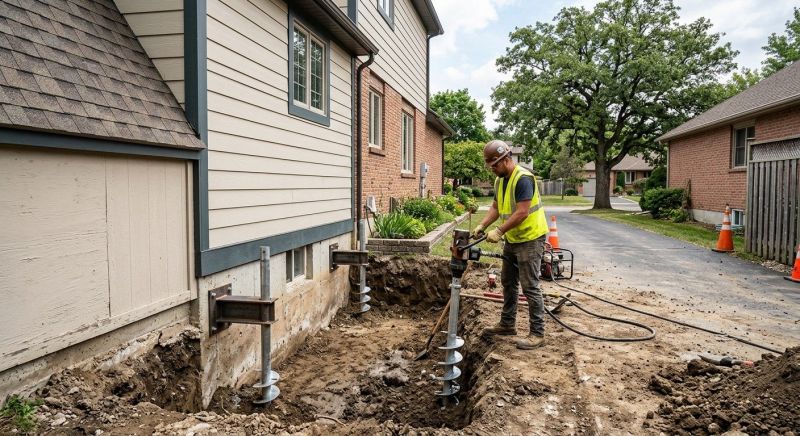 Helical Piers Installation in Anoka County, MN