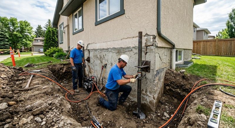 Helical Piers Installation in Anoka County, MN