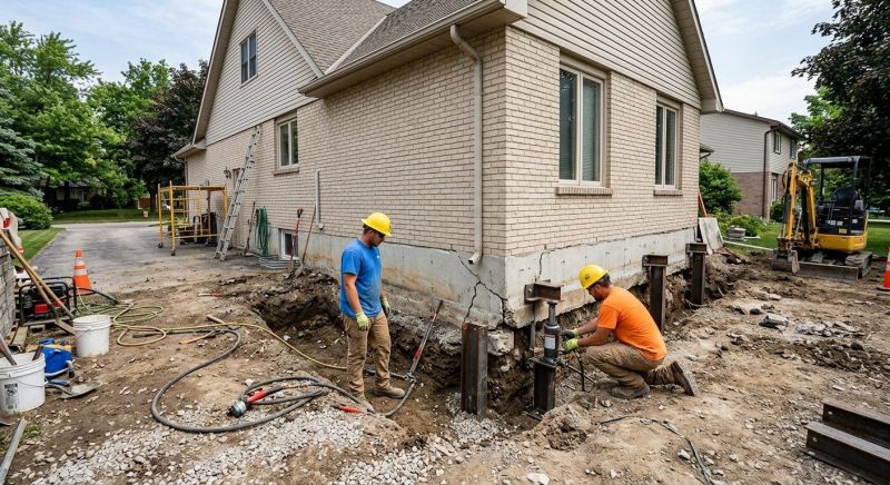 Helical Piers Installation in Anoka County, MN