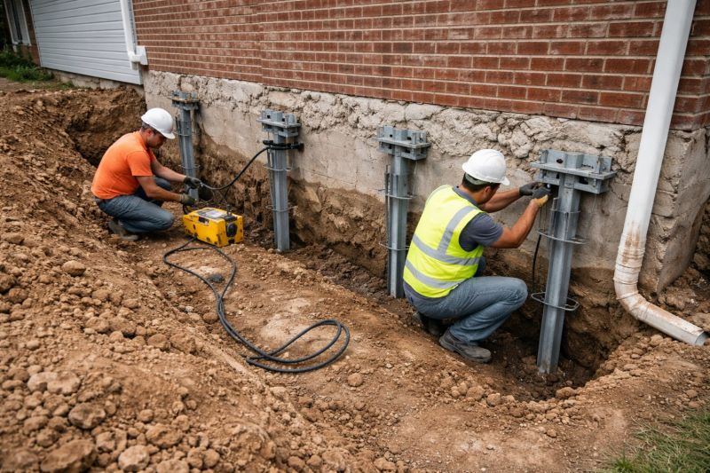 Helical Piers Installation in Anoka County, MN