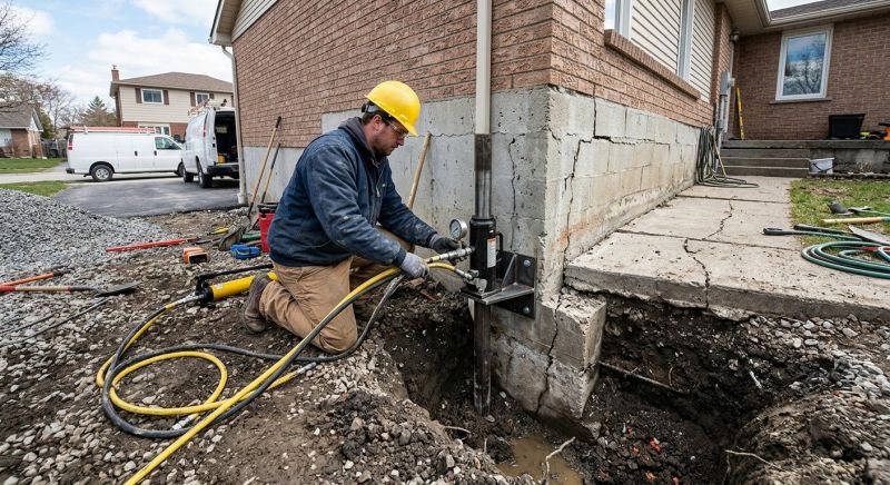 Sinking Foundation Repair in Andover, MN