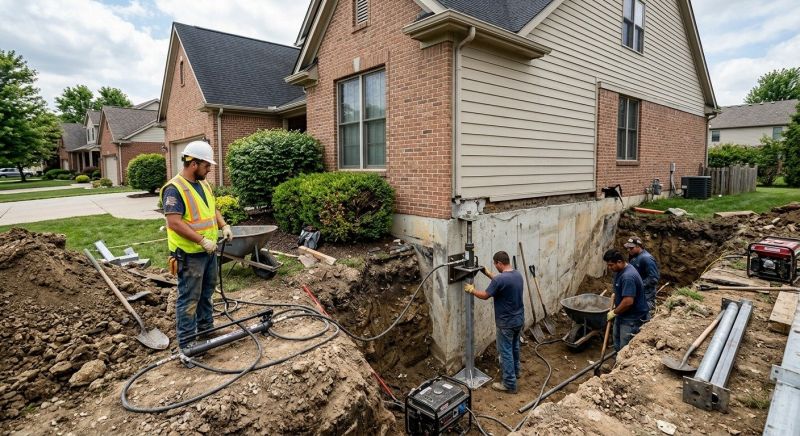 Sinking Foundation Repair in Champlin, MN