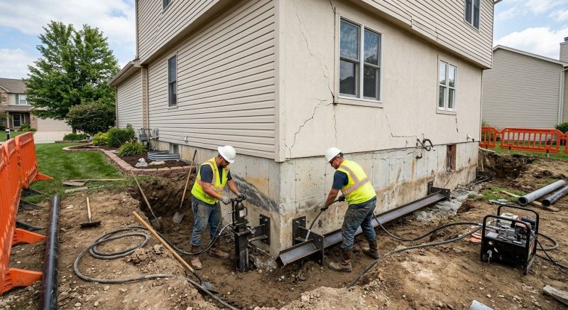 Sinking Foundation Repair in Osseo, MN