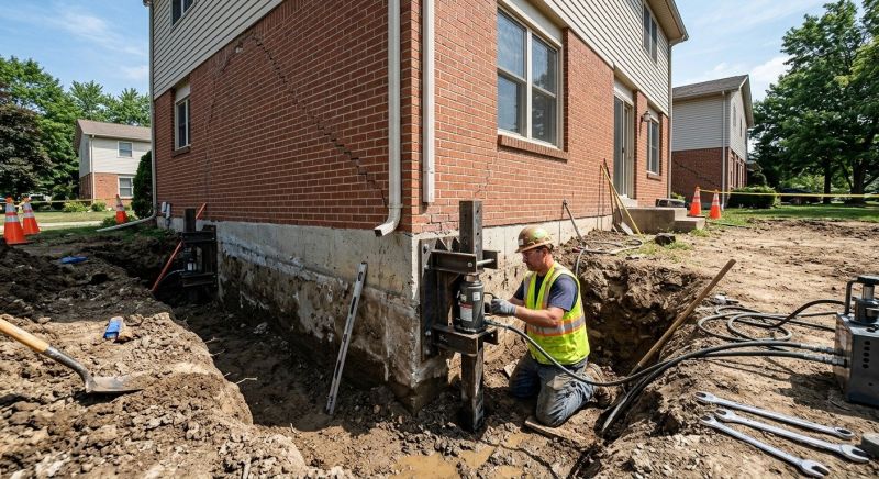 Sinking Foundation Repair in Rockford, MN
