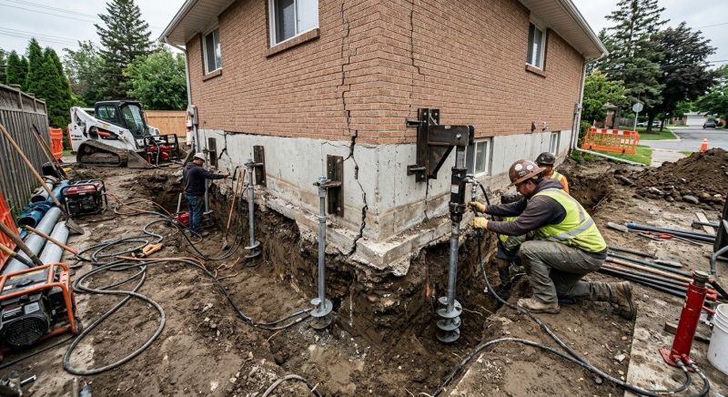 Sinking Foundation Repair in Rogers, MN