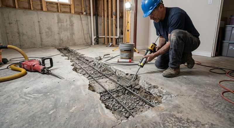 Slab Foundation Repair in Anoka County, MN